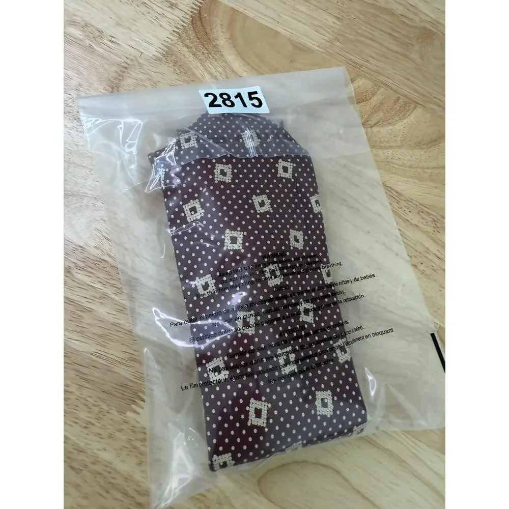 Guy Laroche Paris Men's Silk Neck Tie Red Polka Dots & Square JL